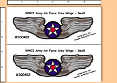 WWII Army Air Force Crew Wings - Small